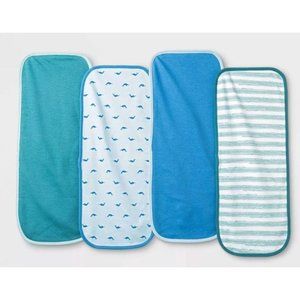 Baby Boys' 4pk Sleepy Tides Burp Cloth Set - Cloud